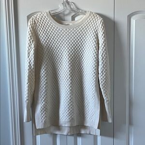 Athleta Textured Cream Sweater